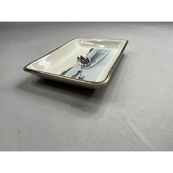 Delano Studios "Close Call" Gator & Duck Trinket Tray Coin Dish Vintage 1962 - Picture 3 of 7